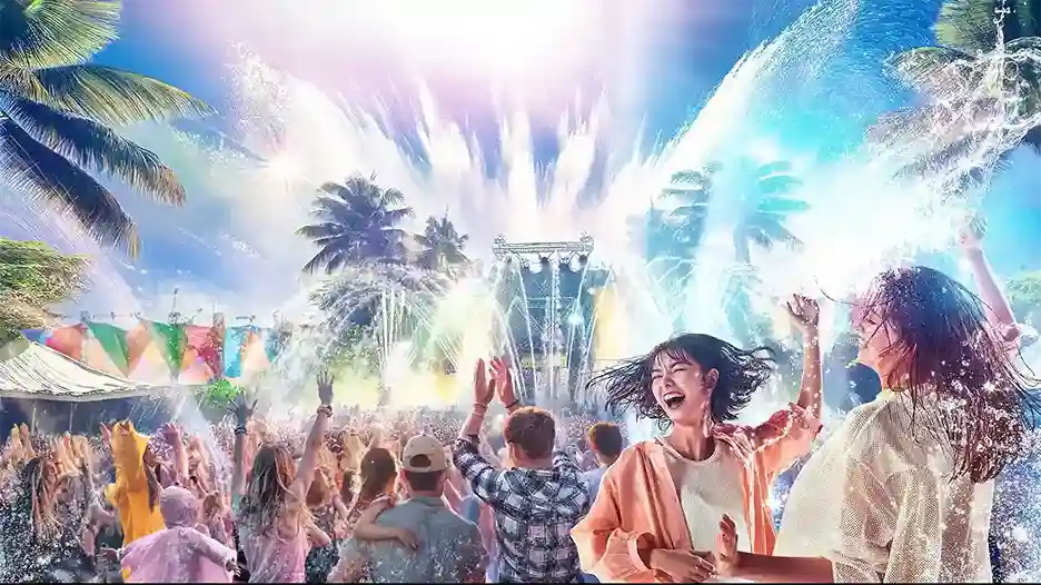 ジャングリア沖縄のアトラクション
JUNGLIA SPLASH FES(ジャングリア スプラッシュ フェス):びしょぬれ熱狂ショー