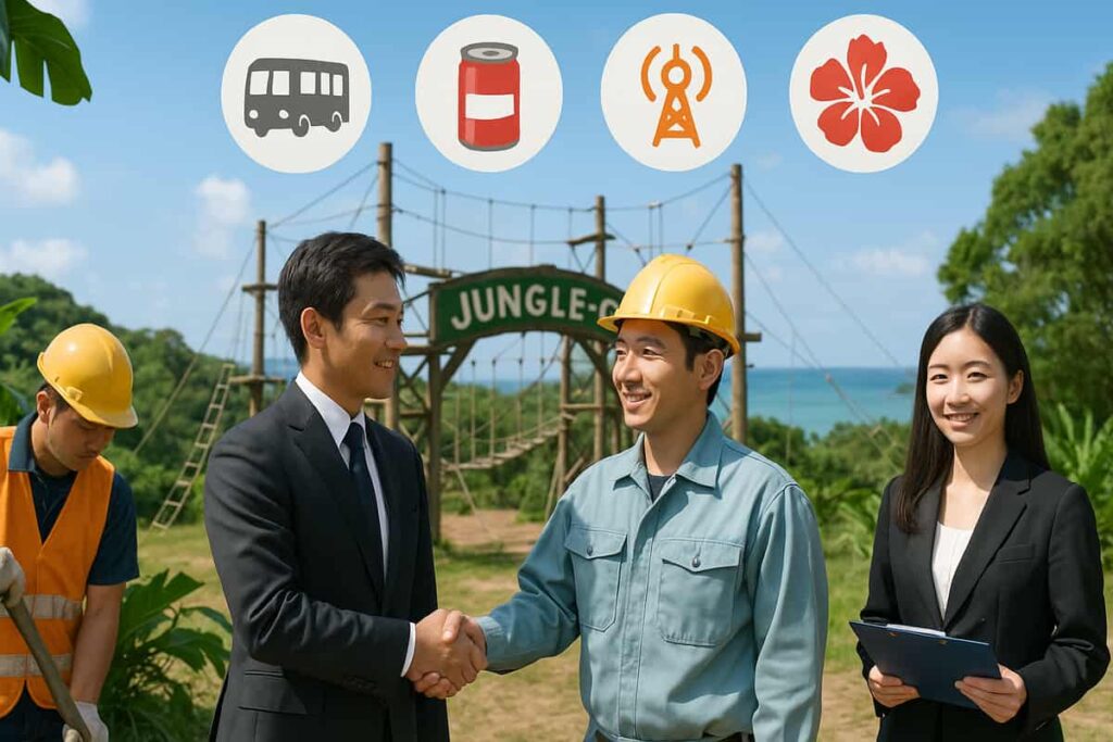ジャングリア公式パートナー企業の役割
ジャングリア沖縄の出資企業は?出資企業一覧